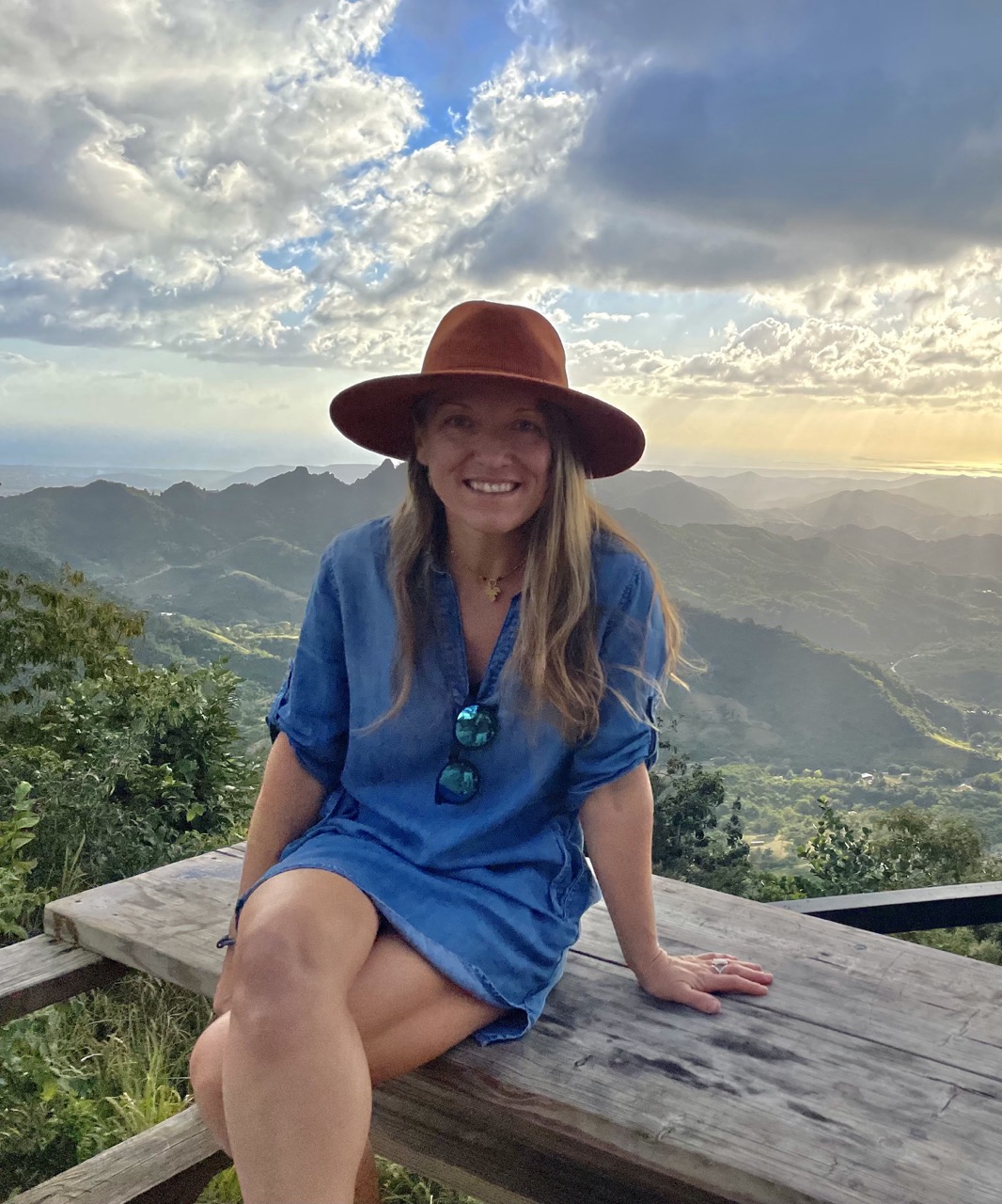 Gladys Hirsch on a mountain